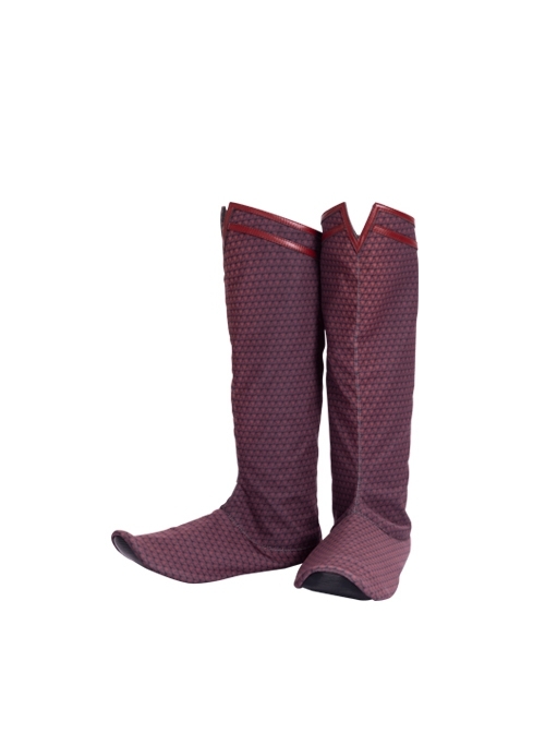 Man of Steel 2 Superman Clark Kent Battle Suit Halloween Cosplay Accessories Red Boots