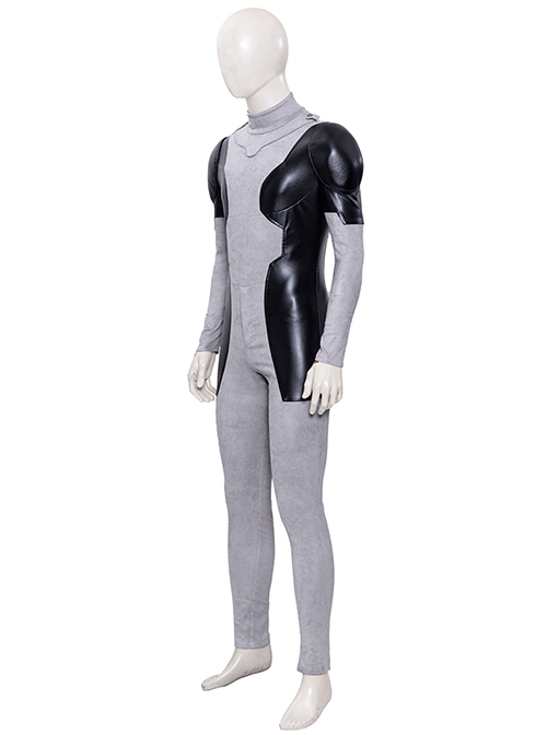 Comics X-Force White Deadpool Gray-black Battle Suit Halloween Cosplay Costume Bodysuit