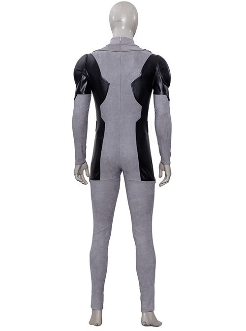 Comics X-Force White Deadpool Gray-black Battle Suit Halloween Cosplay Costume Bodysuit