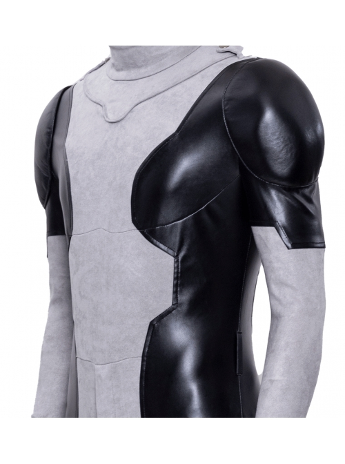 Comics X-Force White Deadpool Gray-black Battle Suit Halloween Cosplay Costume Bodysuit