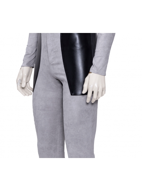 Comics X-Force White Deadpool Gray-black Battle Suit Halloween Cosplay Costume Bodysuit