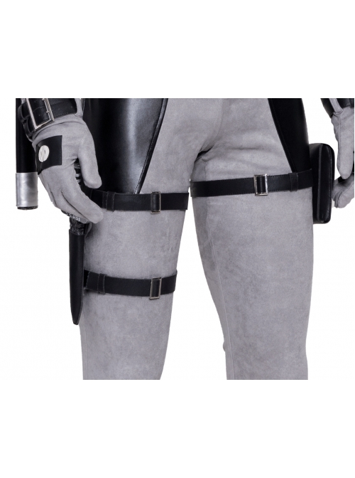 Comics X-Force White Deadpool Gray-black Battle Suit Halloween Cosplay Accessories Leg Bag And Dagger Cover Components