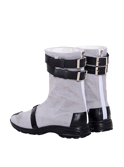 Comics X-Force White Deadpool Gray-black Battle Suit Halloween Cosplay Accessories Gray Boots