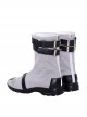 Comics X-Force White Deadpool Gray-black Battle Suit Halloween Cosplay Accessories Gray Boots