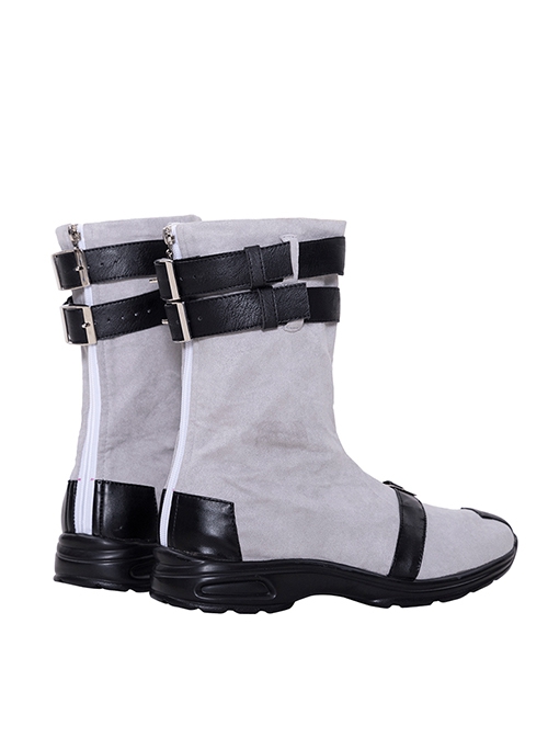 Comics X-Force White Deadpool Gray-black Battle Suit Halloween Cosplay Accessories Gray Boots