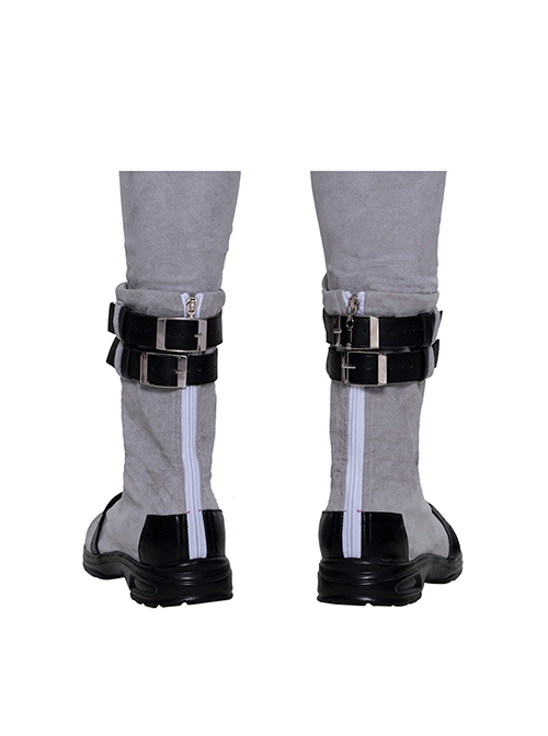 Comics X-Force White Deadpool Gray-black Battle Suit Halloween Cosplay Accessories Gray Boots