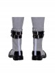 Comics X-Force White Deadpool Gray-black Battle Suit Halloween Cosplay Accessories Gray Boots