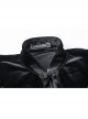 Gothic Flowers Lace Ruffle Black Velvet Heart Shaped Cape