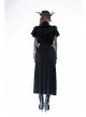 Gothic Flowers Lace Ruffle Black Velvet Heart Shaped Cape