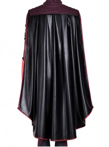 The Boys Season 2 Stormfront Dark Red Battle Suit Halloween Cosplay Costume Black Cloak