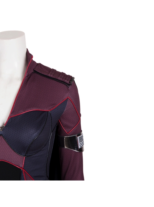The Boys Season 2 Stormfront Dark Red Battle Suit Halloween Cosplay Accessories Arm Guards