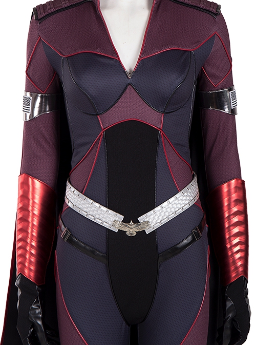 The Boys Season 2 Stormfront Dark Red Battle Suit Halloween Cosplay Accessories Red Wrist Guards