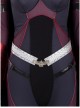 The Boys Season 2 Stormfront Dark Red Battle Suit Halloween Cosplay Accessories Silver Waistband