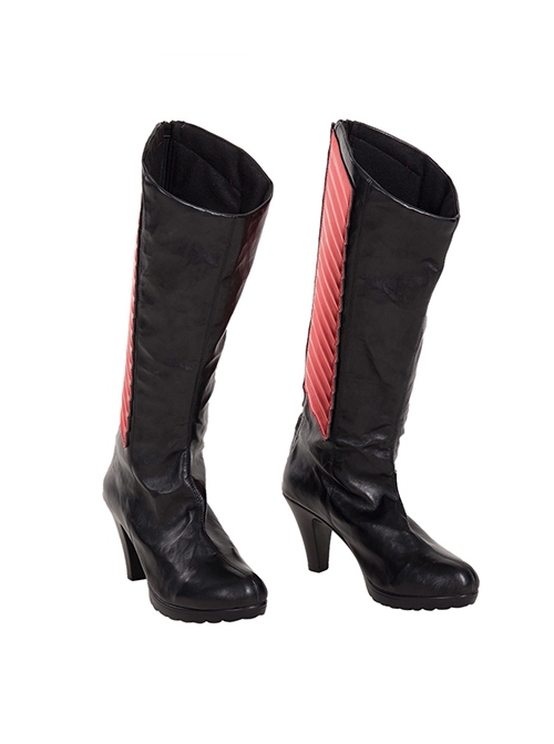 The Boys Season 2 Stormfront Dark Red Battle Suit Halloween Cosplay Accessories Black Boots