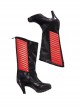 The Boys Season 2 Stormfront Dark Red Battle Suit Halloween Cosplay Accessories Black Boots
