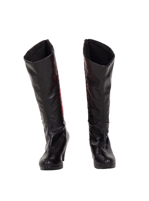 The Boys Season 2 Stormfront Dark Red Battle Suit Halloween Cosplay Accessories Black Boots