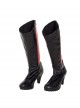The Boys Season 2 Stormfront Dark Red Battle Suit Halloween Cosplay Accessories Black Boots