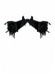 Gothic Two Ways To Wear Gorgeous Black Feather Lace Velvet Splicing Stand Collar Capelet