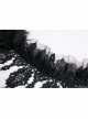 Gothic Two Ways To Wear Gorgeous Black Feather Lace Velvet Splicing Stand Collar Capelet
