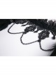 Gothic Two Ways To Wear Gorgeous Black Feather Lace Velvet Splicing Stand Collar Capelet
