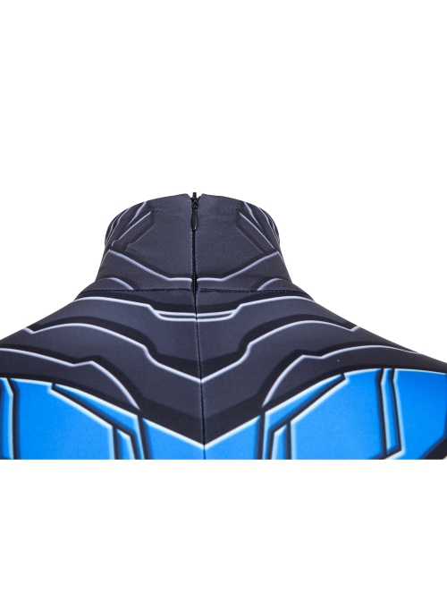 Titans Season 3 Nightwing Dick Grayson Battle Suit Printing Version Halloween Cosplay Costume Bodysuit