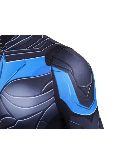 Titans Season 3 Nightwing Dick Grayson Battle Suit Printing Version Halloween Cosplay Costume Bodysuit