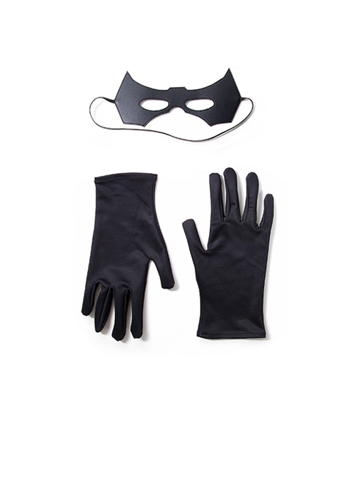 Titans Season 3 Nightwing Dick Grayson Battle Suit Printing Version Halloween Cosplay Accessories Eye Mask And Gloves