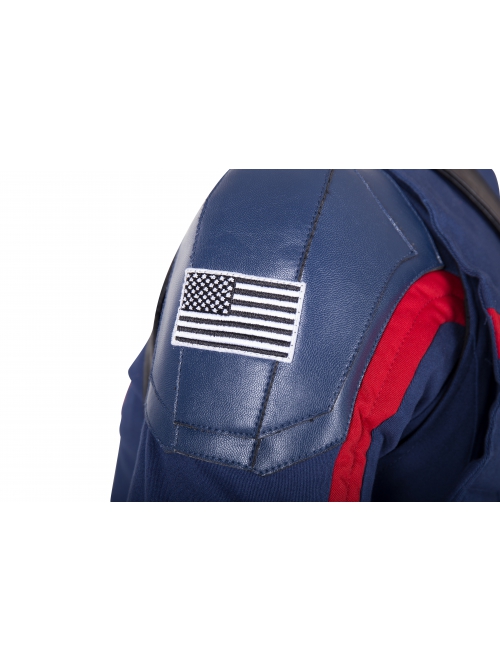 The Falcon And The Winter Soldier U.S.Agent Captain America John F. Walker Halloween Cosplay Costume Blue Long Sleeve Top
