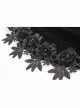 Gothic Trumpet Sleeve Black Velvet Lace Frill Stand Collar Capelet
