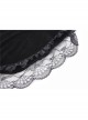 Gothic Trumpet Sleeve Black Velvet Lace Frill Stand Collar Capelet