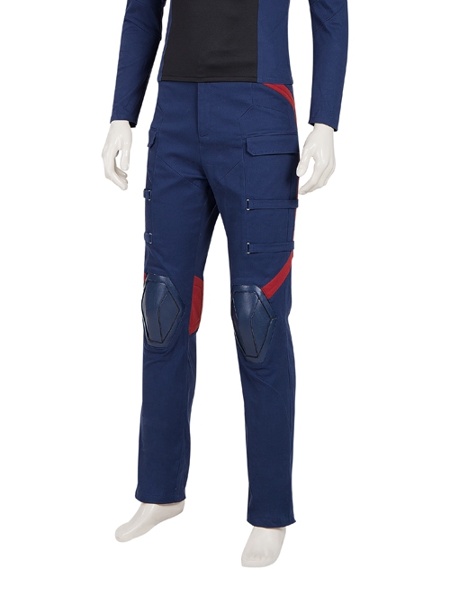 The Falcon And The Winter Soldier U.S.Agent Captain America John F. Walker Halloween Cosplay Costume Blue Trousers