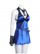 Final Fantasy VII Remake Tifa Lockhart Blue Sexy Backless Dress Halloween Cosplay Costume Blue Dress