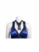 Final Fantasy VII Remake Tifa Lockhart Blue Sexy Backless Dress Halloween Cosplay Accessories Necklace Waistband And Earrings
