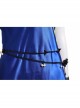 Final Fantasy VII Remake Tifa Lockhart Blue Sexy Backless Dress Halloween Cosplay Accessories Necklace Waistband And Earrings