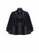 Gothic Embroidery Collar Elegant Black Velvet Cape
