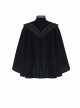 Gothic Embroidery Collar Elegant Black Velvet Cape