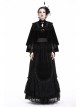 Gothic Embroidery Collar Elegant Black Velvet Cape