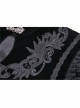 Gothic Embroidery Collar Elegant Black Velvet Cape