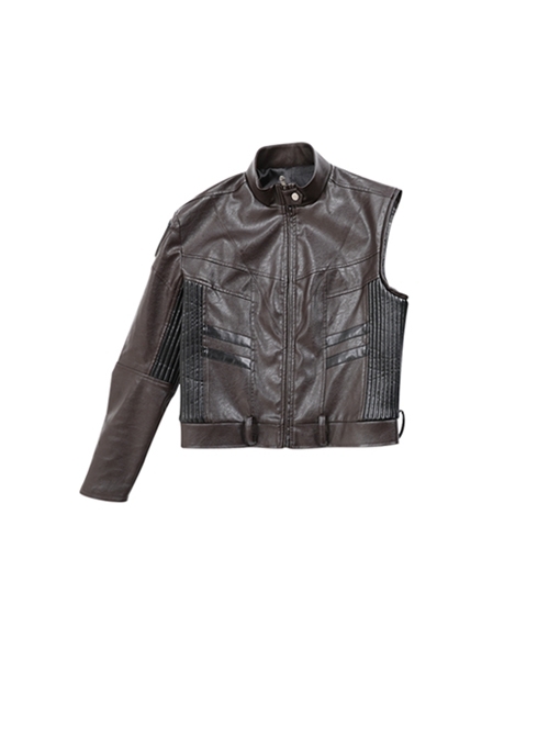 The Falcon And The Winter Soldier Winter Soldier Bucky Barnes Brown Jacket Set Halloween Cosplay Costume Brown One Arm Jacket