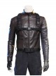 The Falcon And The Winter Soldier Winter Soldier Bucky Barnes Brown Jacket Set Halloween Cosplay Costume Brown One Arm Jacket