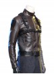 The Falcon And The Winter Soldier Winter Soldier Bucky Barnes Brown Jacket Set Halloween Cosplay Costume Brown One Arm Jacket