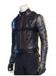 The Falcon And The Winter Soldier Winter Soldier Bucky Barnes Brown Jacket Set Halloween Cosplay Costume Brown One Arm Jacket