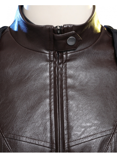 The Falcon And The Winter Soldier Winter Soldier Bucky Barnes Brown Jacket Set Halloween Cosplay Costume Brown One Arm Jacket