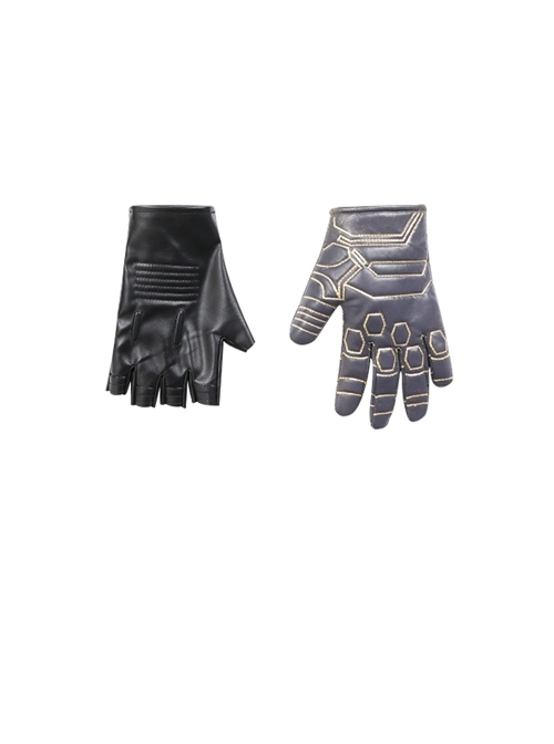 The Falcon And The Winter Soldier Winter Soldier Bucky Barnes Brown Jacket Set Halloween Cosplay Accessories Black Gloves