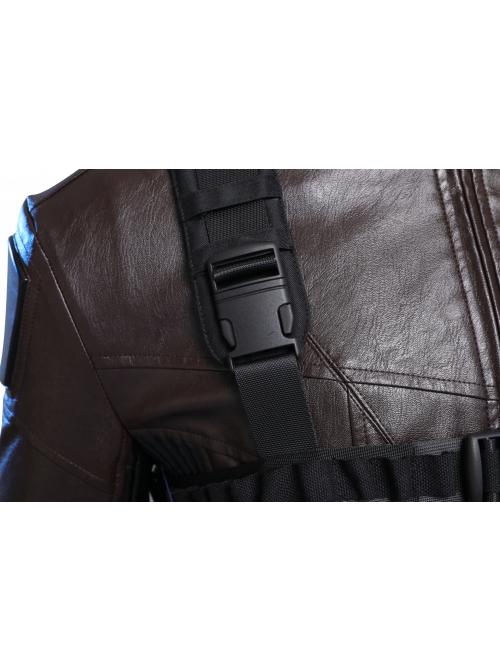 The Falcon And The Winter Soldier Winter Soldier Bucky Barnes Brown Jacket Set Halloween Cosplay Accessories Belt And Back Straps