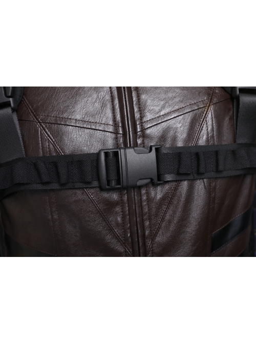 The Falcon And The Winter Soldier Winter Soldier Bucky Barnes Brown Jacket Set Halloween Cosplay Accessories Belt And Back Straps