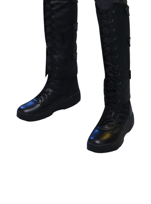 The Falcon And The Winter Soldier Winter Soldier Bucky Barnes Brown Jacket Set Halloween Cosplay Accessories Black Shoes