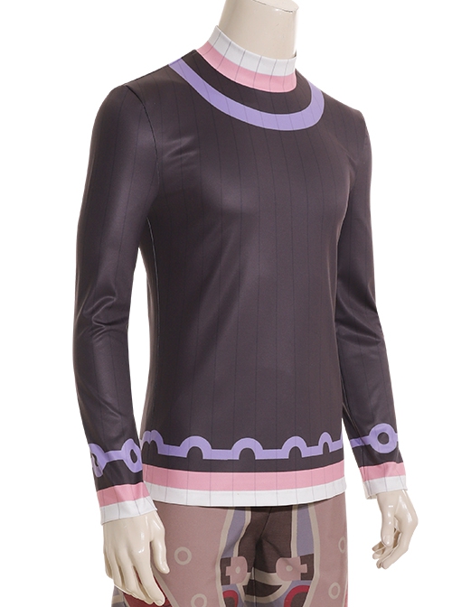 Xenoblade Chronicles Shulk Pink Vest Jacket Set Halloween Cosplay Costume Bottoming Top
