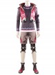 Xenoblade Chronicles Shulk Pink Vest Jacket Set Halloween Cosplay Costume Pink Vest