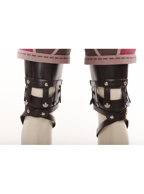 Xenoblade Chronicles Shulk Pink Vest Jacket Set Halloween Cosplay Accessories Knee Guards